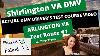 ACTUAL TEST ROUTE Shirlington Arlington DMV Behind the Wheel Drivers License Test Route Video Pass [upl. by Binni]