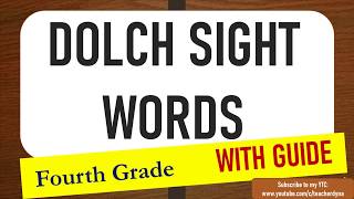 DOLCH SIGHT WORDS FOR THE FOURTH GRADE BASIC SIGHT WORDS FOR GRADE 4 [upl. by Nuris]