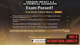 Part 8 Merchant Atefeh amp Sucrose Advanced Alchemy Exam  Alchemical Ascension  Genshin Impact 45 [upl. by Atikihc]