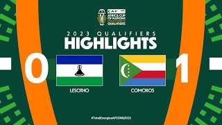 Lesotho 🆚 Comoros  Highlights  TotalEnergiesAFCONQ2023  MD5 Group H [upl. by Annazus]