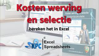 Kosten werving en selectie  bereken het in Excel ✅ [upl. by Gower]