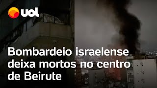 Bombardeio israelense deixa dezenas de mortos e mais de 100 feridos no centro de Beirute [upl. by Eiggem]