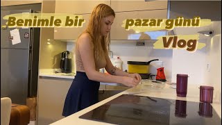 Benimle bir pazar günü  ev vlog  evde spor  temizlik  yemek hazırlıkları amp mutfak işleri [upl. by Camm94]