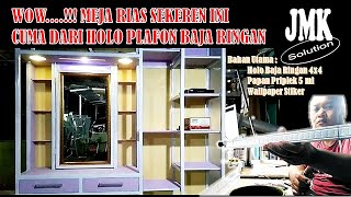 MEMBUAT MEJA RIAS PLUS LEMARI PAKAIAN DARI HOLO PLAFON BAJA RINGAN [upl. by Nabetse]