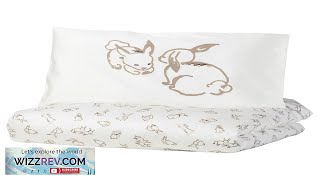 RÖDHAKE IKEA Duvet cover 1 pillowcase f crib rabbit patternwhitebeige Review [upl. by Eillo]