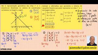 UFRGS 2018 Interseção entre 2 retas e sistema linear [upl. by Crowell]