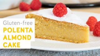 Glutenfree polenta almond cake easy vegan recipe [upl. by Shum]