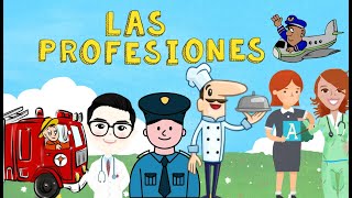 LAS PROFESIONES para niños  video educativo en español  BOMBERO PILOTO  nombres sonidos [upl. by Melamed]