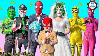 Siêu Nhân Nhện giải Cứu Cô Dâu Bị Bắt Cóc  Tổng Hợp Video Hành Động Hay Nhất  SpiderMan Family [upl. by Rehpotsirhk]