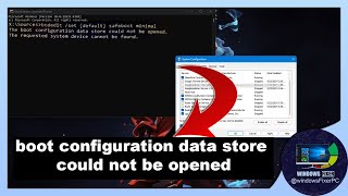 The Boot Configuration Data Store Could Not Be Opened  Access Denied in msconfig  2024 [upl. by Ahsekel634]