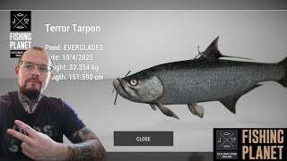 Fishing Planet  Monster Fish  Everglades  Terror Tarpon  Tarpon Tyran [upl. by Ivgnout974]