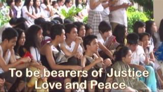 HOLY CROSS OF DAVAO COLLEGE SCHOOL SONG Ex Fide Ad Veritatem by Elsa C Corbit [upl. by Atiuqin]