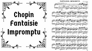 Chopin FantaisieImpromptu Piano with score [upl. by Kneeland]