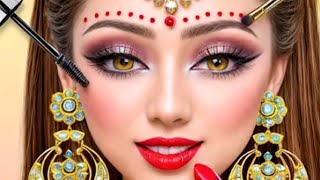 wedding beautiful jewellery girl stylish makeup dress up girl video stylish Raj channel [upl. by Castra44]