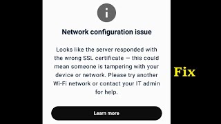 How to fix Network configuration issue in ChatGPT app in android mobile  wrong SSL certificate [upl. by Hibben]