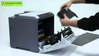 Samsung CLP 660 N Toner Cartridge Replacement  user guide CLPK M Y C660A B [upl. by Harmony178]