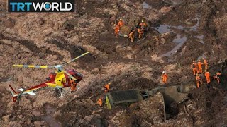 Brazil Dam Collapse 12M litres of mining waste slams into town [upl. by Drofdeb]