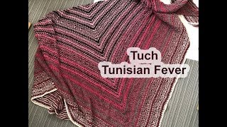 Tuch Tunisian Fever  Tunesisch Häkeln  Leicht [upl. by Wanonah]