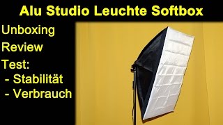 Alu Fotostudio Studioleuchte Foto Studio Leuchte Profi inkl Softbox Auspacken Test Review [upl. by Assirialc]