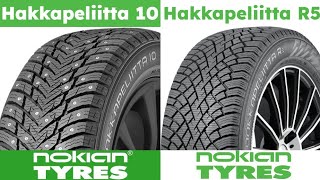 Studded vs Studless Nokian Hakkapeliitta 10 vs Nokian Hakkapeliitta R5 [upl. by Innoc911]