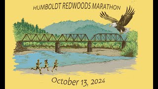 2024 Humboldt Redwoods Marathon Half Marathon 5K Finish Line Video [upl. by Yelnoc]