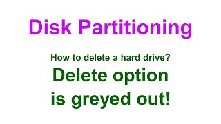 How to delete a drive when the delete option is greyed out [upl. by Cyril]