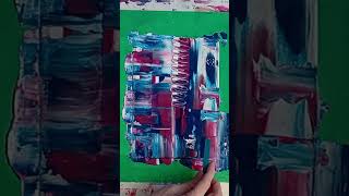 Squeegee Abstract Painting QUICK and FUN Acrylic Painting [upl. by Hackett269]