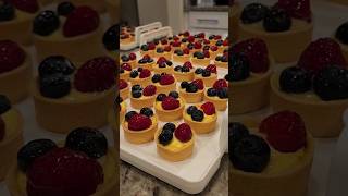 Mini Fruit Tarts made by my daughter fruit shortsyoutubeshortsfypfood dessert fruittart [upl. by Nylecoj]