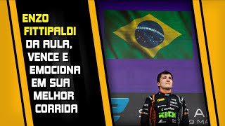 HISTÓRICO ENZO FITTIPALDI FAZ SUA MELHOR CORRIDA NA F2 E ULTRAPASSA 1º E 2º POR FORA PARA VENCER [upl. by Limak]