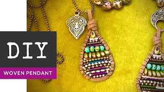 How To Make A Seed Bead Woven Knotted Cord Pendant With The Bead Place [upl. by Gillan]