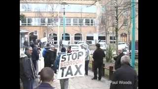 Huyton AntiBedroom Tax Protest  12th April 2013 [upl. by Ettezzus]