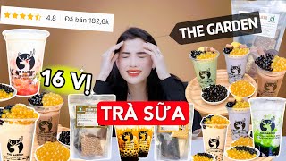 Review 16 Vị Trà Sữa The Garden HOT SHOPEE Dưa Vàng Xoài Sầu Riêng Hoàng Kimvv [upl. by Analed]