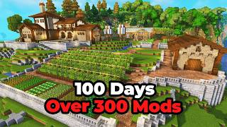 I Survived 100 DAYS Building the ULTIMATE Farm in Minecraft With 300 Mods [upl. by Hagi]