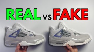 REAL VS FAKE NIKE AIR JORDAN 4 FROZEN MOMENTS SNEAKER COMPARISON [upl. by Jew]