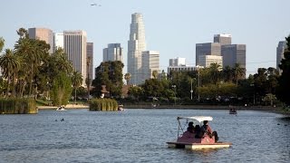 A Walk Around Echo Park Lake Los Angeles [upl. by Eylsel]