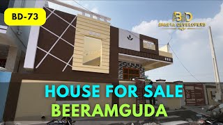 BD73  Independent House for Sale in Beeramguda  Beeramguda Houses  Low Budget Houses [upl. by Waddle251]