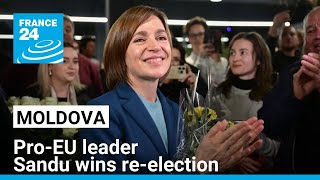 Moldova proEU leader Sandu wins reelection despite Russian meddling allegations • FRANCE 24 [upl. by John120]