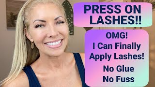 Viral Kiss PRESS ON Lashes No Glue No Fuss Takes Less than 3 Minutes False Lashes Demo 😍 [upl. by Nassah683]