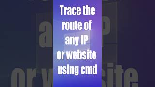 💻 CMD Trick Trace the route of any website using cmd [upl. by Lina]