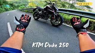 Experiencing Raw Ride of 2024 KTM Duke 250  Attempting Top Speed With Raw Exhaust Sound [upl. by Yelsna533]