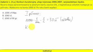 Kapitalizacja półroczna odsetek  MatFiz24PL [upl. by Annemarie]