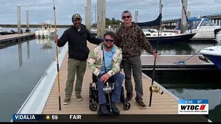 Captain fellow veterans tagging great white sharks off the Georgia coast [upl. by Nylkaj]