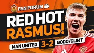 Højlund MASTERCLASS Amorim’s First Win Man United 3  2 FK BodøGlimt LIVE Fan Forum [upl. by Naz]