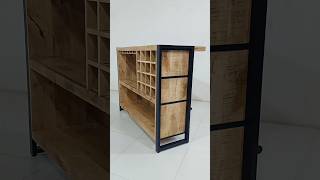 Industrial Style Home Bar Counter barhomebarbartable winerack barfurniture [upl. by Alvin]