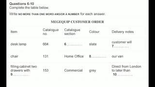 Megequip Customer Details IELTS LISTENING PRACTICE IELTSLISTENING [upl. by Berneta]