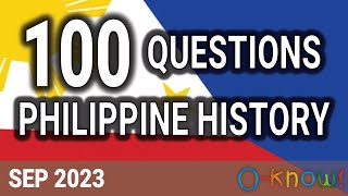 100 Questions  Philippine History SEP 2023 [upl. by Hike]