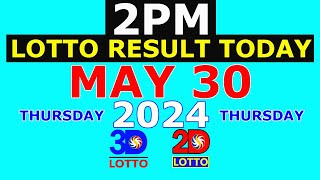 Lotto Result Today 2pm May 30 2024 PCSO [upl. by Sylado39]