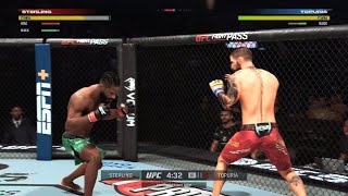 Aljamain sterling vs Ilia Topuria bloody knockout [upl. by Peoples]