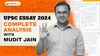 UPSC Essay Paper 2024  Complete Analysis by Mudit Jain Sir [upl. by Onek]