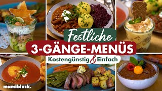 Weihnachtsessen 👉🏻 3 Gänge ✨😋  Günstig amp Einfach  Klassisch  Vegan amp Vegetarisch  mamiblock [upl. by Hildegard897]